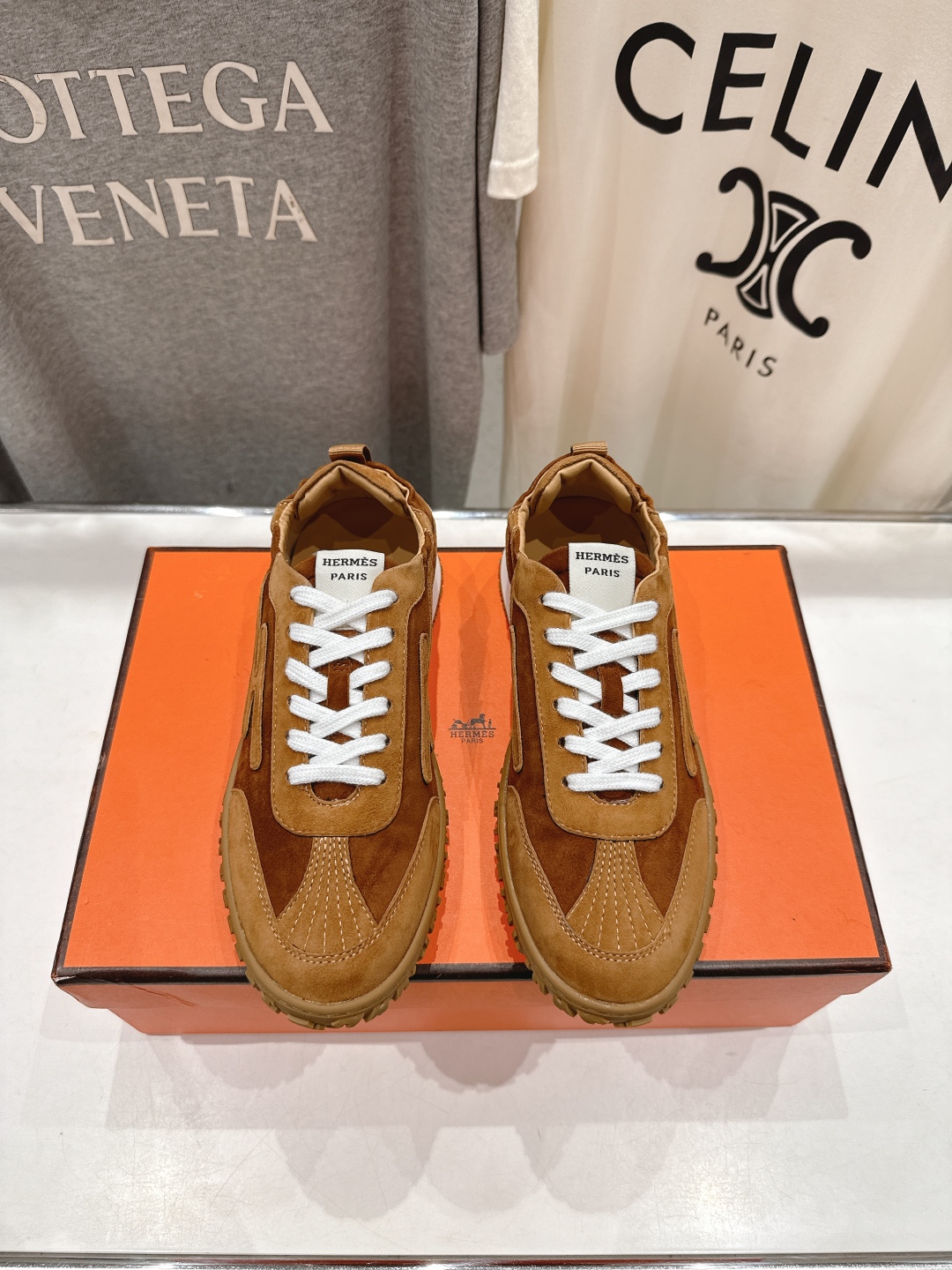 高版本出厂 男码+10
  Hermes 2025ss新款爱马仕In系列系带阿甘鞋德训鞋休闲运动鞋
原版