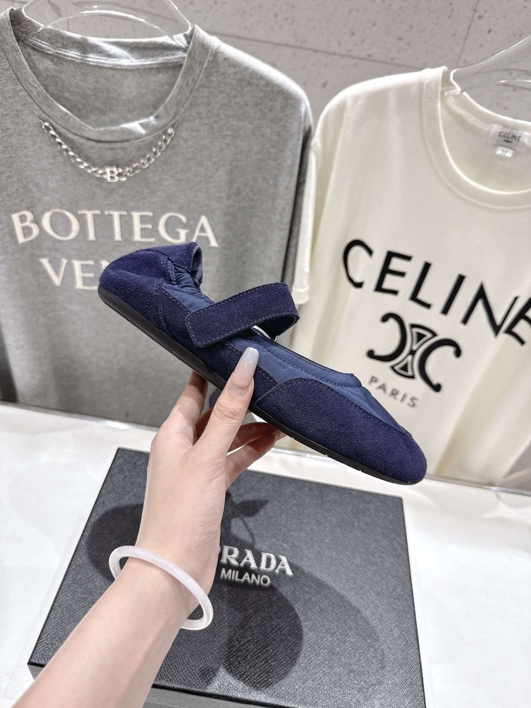 高版本出厂 
  Prada*普拉达P家25ssfw～new新款魔术贴玛丽珍休闲鞋，低调奢华懒人鞋，富人
