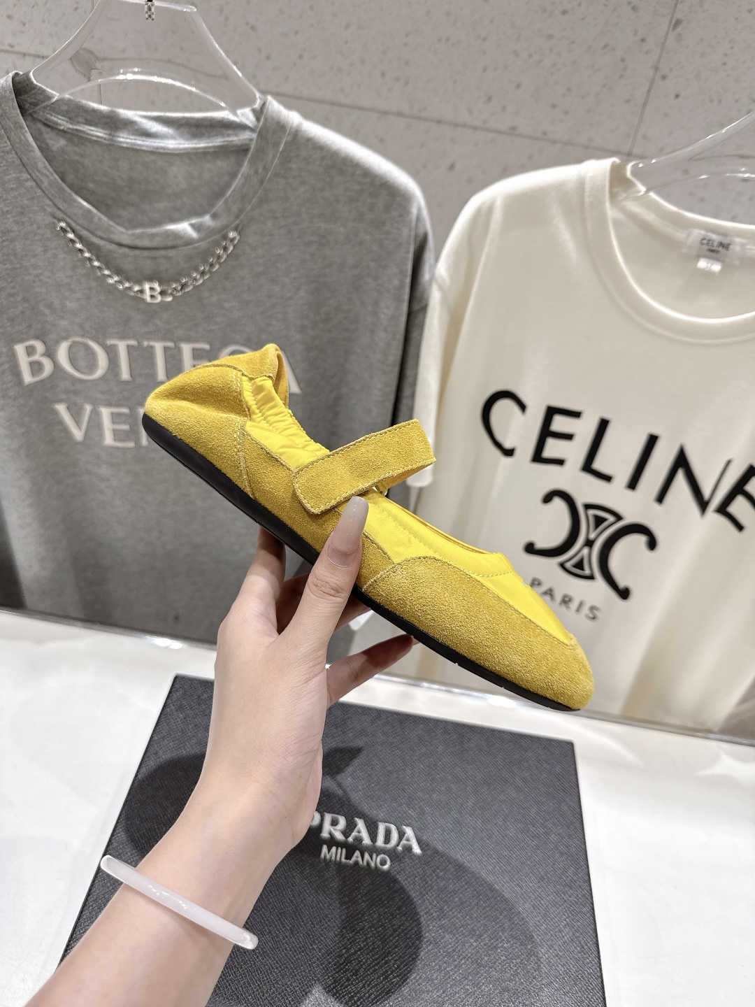 高版本出厂 
  Prada*普拉达P家25ssfw～new新款魔术贴玛丽珍休闲鞋，低调奢华懒人鞋，富人