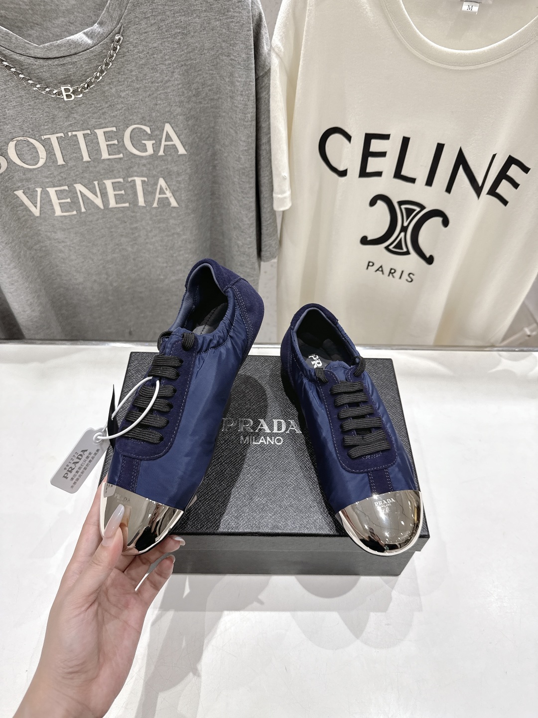 高版本出厂 
  Prada*普拉达P家25ssfw～new新款系带玛丽珍休闲鞋芭蕾舞鞋，低调奢华懒人鞋