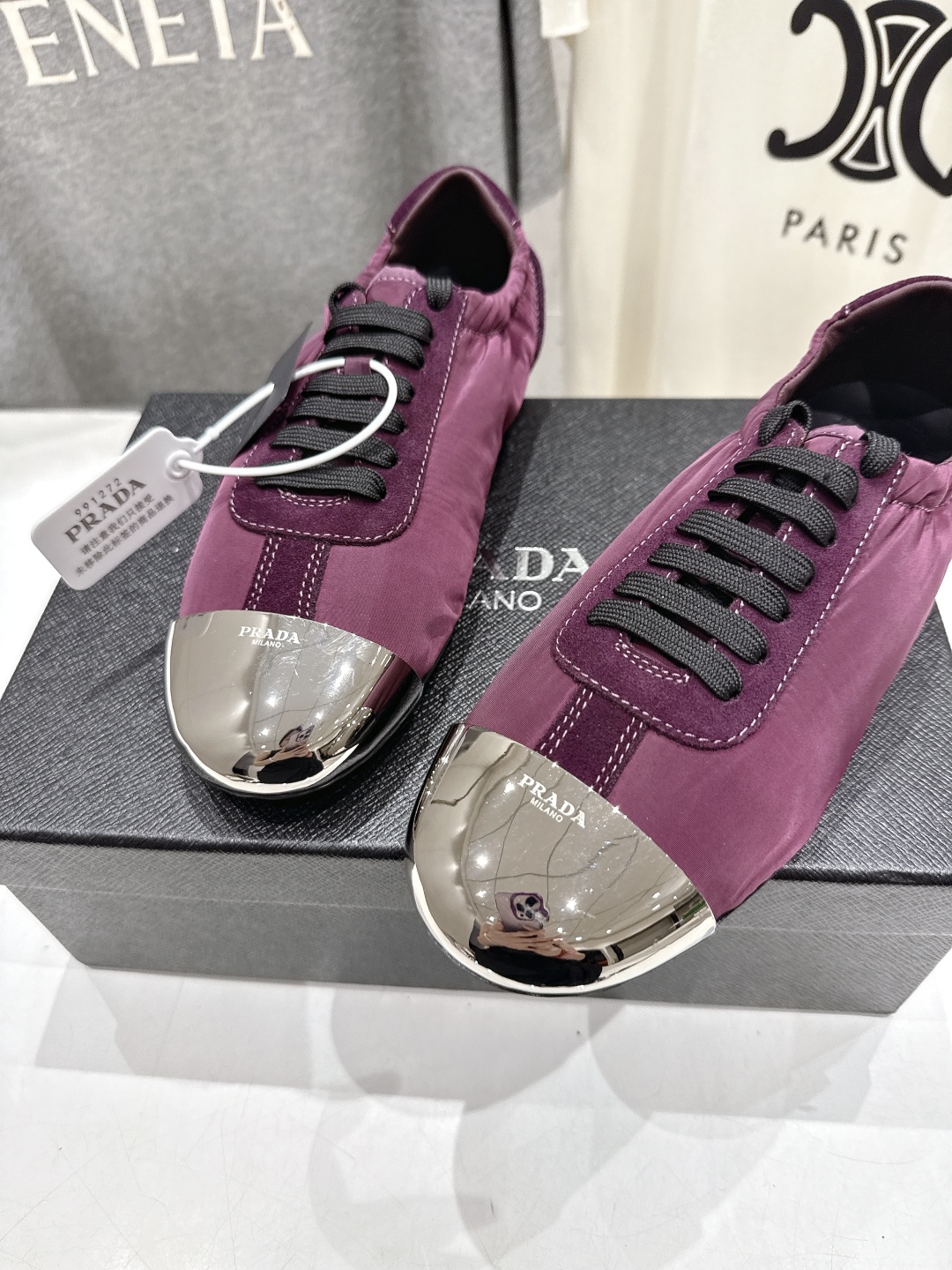 高版本出厂 
  Prada*普拉达P家25ssfw～new新款系带玛丽珍休闲鞋芭蕾舞鞋，低调奢华懒人鞋