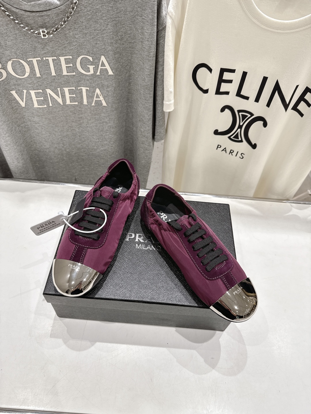 高版本出厂 
  Prada*普拉达P家25ssfw～new新款系带玛丽珍休闲鞋芭蕾舞鞋，低调奢华懒人鞋