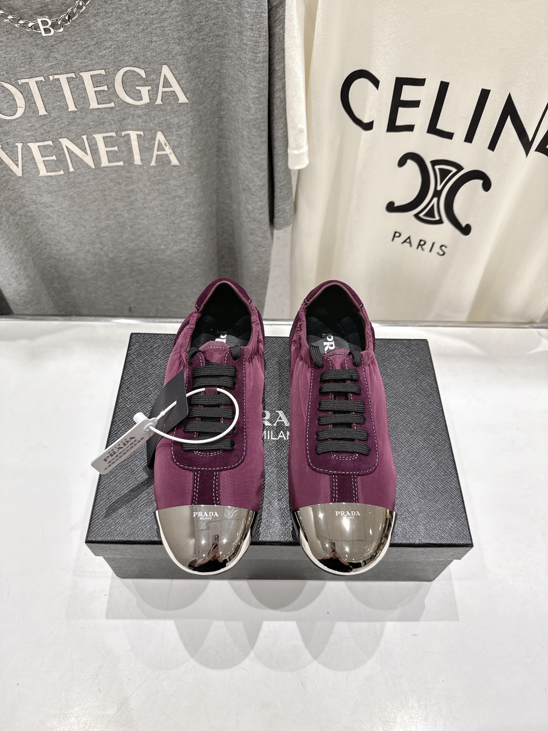 高版本出厂 
  Prada*普拉达P家25ssfw～new新款系带玛丽珍休闲鞋芭蕾舞鞋，低调奢华懒人鞋