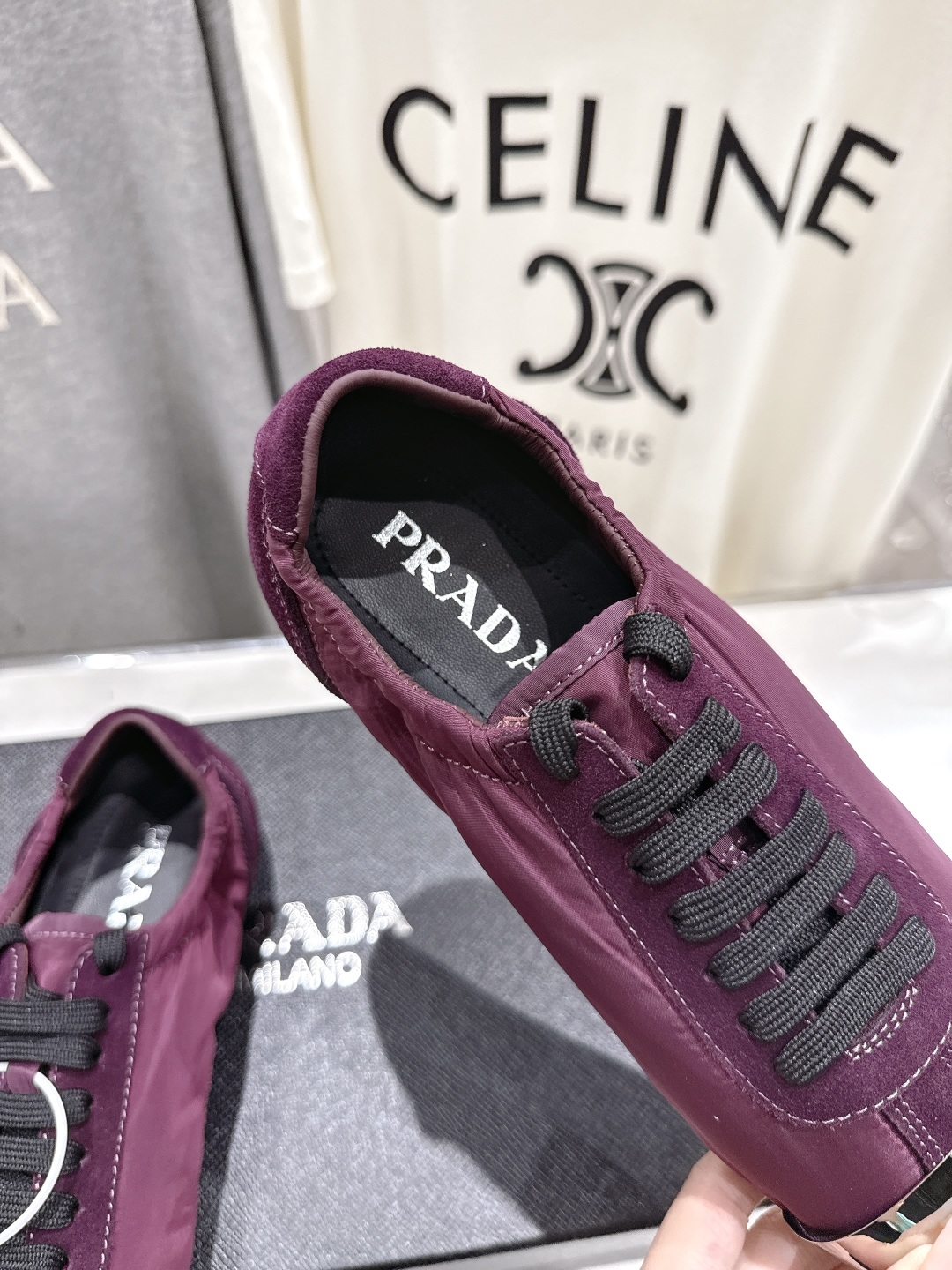 高版本出厂 
  Prada*普拉达P家25ssfw～new新款系带玛丽珍休闲鞋芭蕾舞鞋，低调奢华懒人鞋