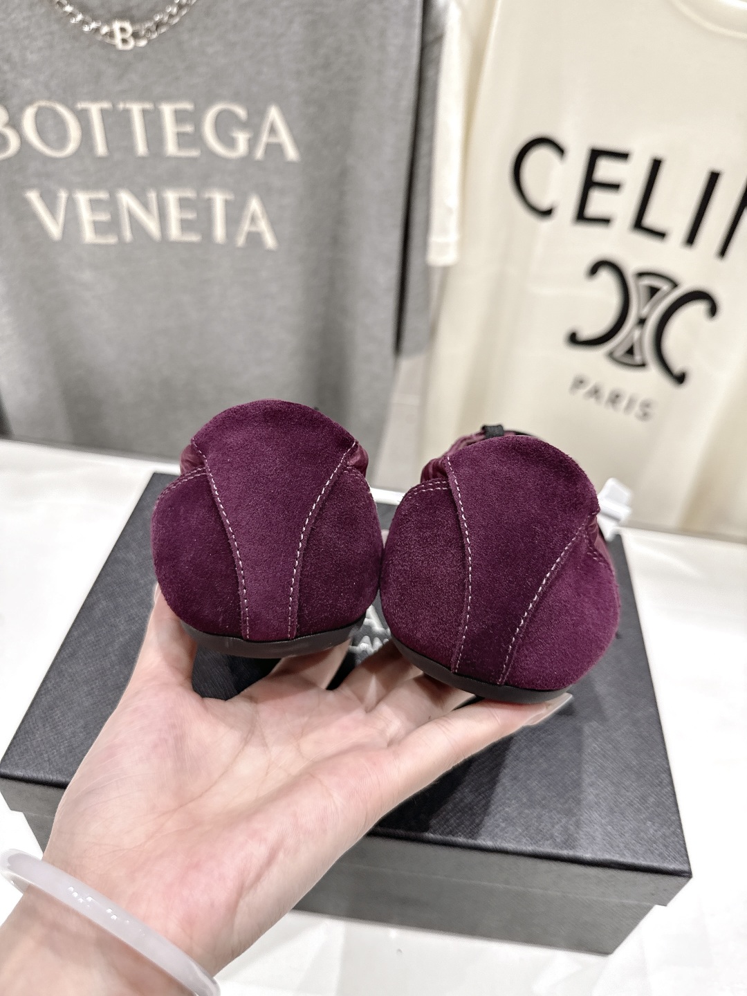 高版本出厂 
  Prada*普拉达P家25ssfw～new新款系带玛丽珍休闲鞋芭蕾舞鞋，低调奢华懒人鞋