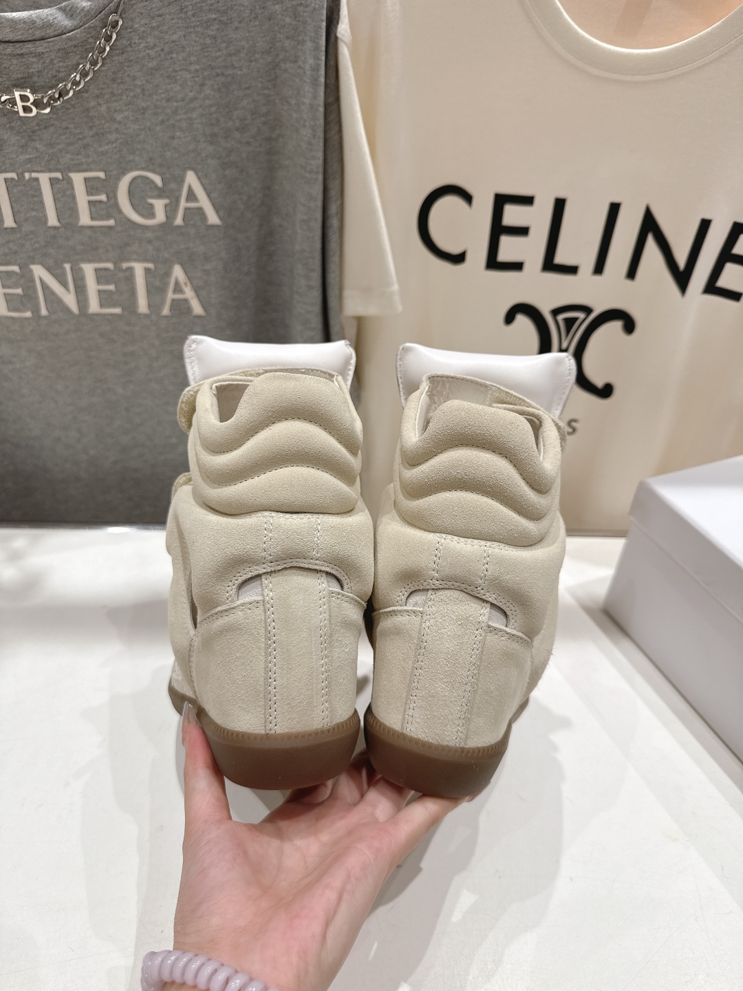 高版本出厂 
 Isabel Marant/伊莎贝尔2025ss秋冬新款内增高拼色高帮休闲鞋小短靴
超级
