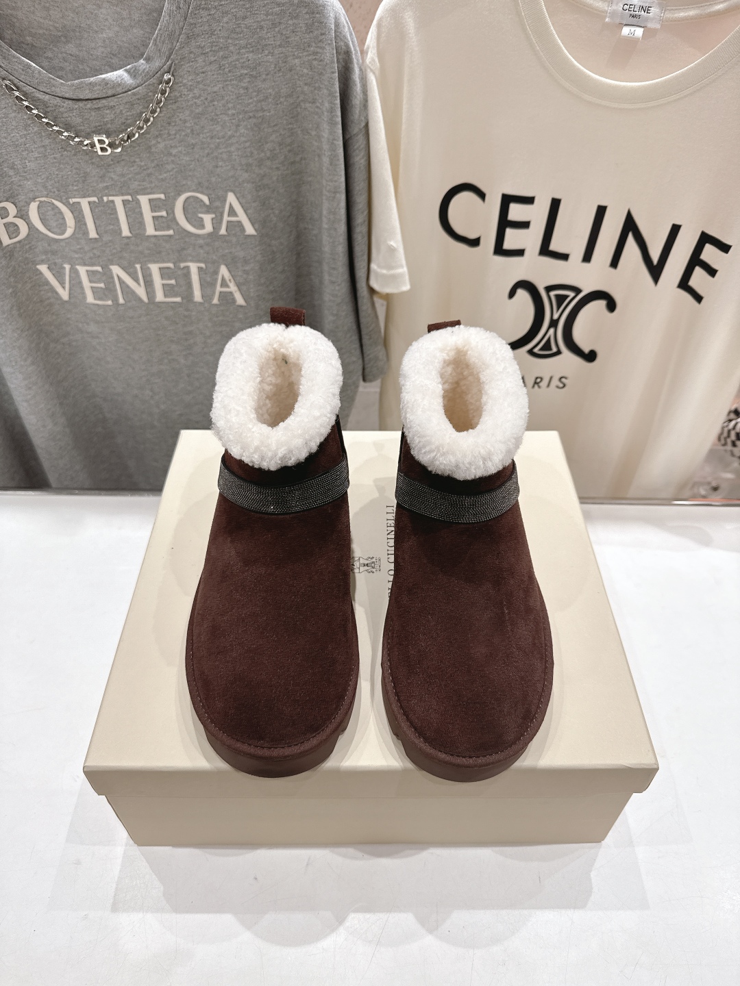 高版本出厂
  Brunello Cucinelli 新款BC秋冬保暖羊毛靴子短靴系列，市场高版本
BC