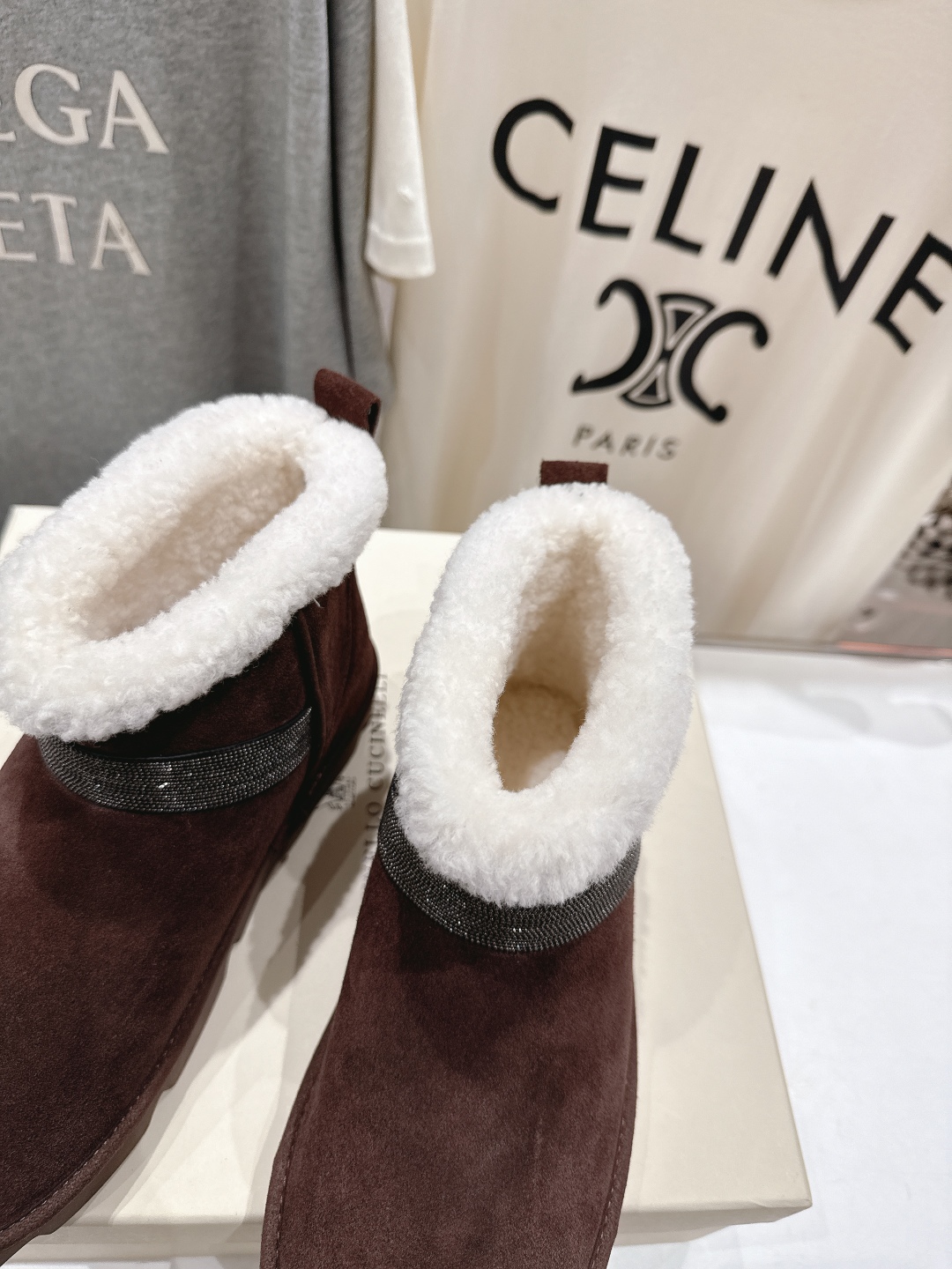 高版本出厂
  Brunello Cucinelli 新款BC秋冬保暖羊毛靴子短靴系列，市场高版本
BC