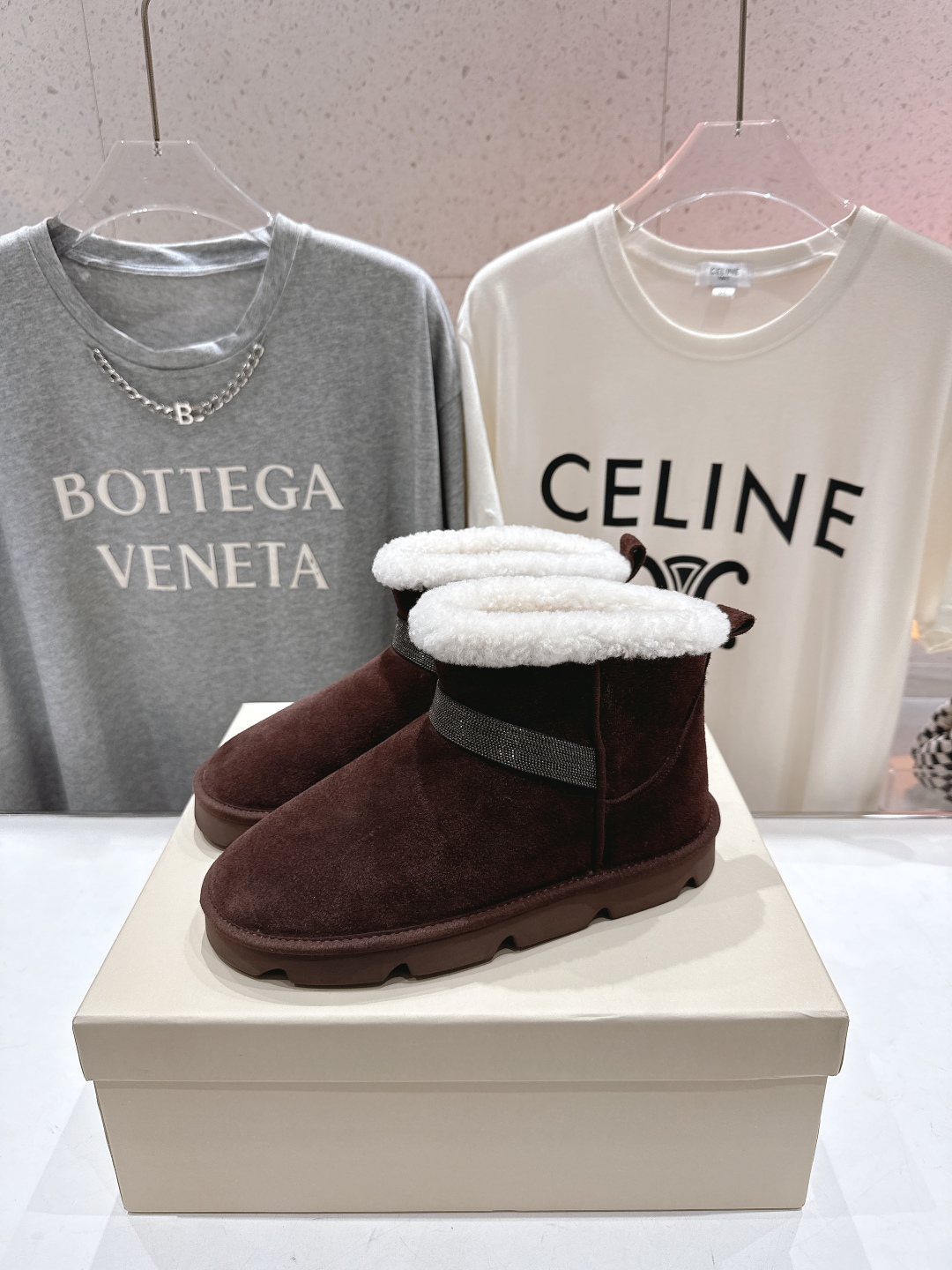 高版本出厂
  Brunello Cucinelli 新款BC秋冬保暖羊毛靴子短靴系列，市场高版本
BC