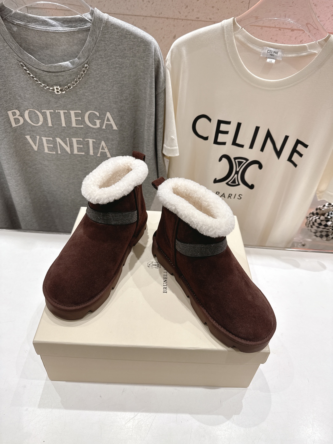高版本出厂
  Brunello Cucinelli 新款BC秋冬保暖羊毛靴子短靴系列，市场高版本
BC