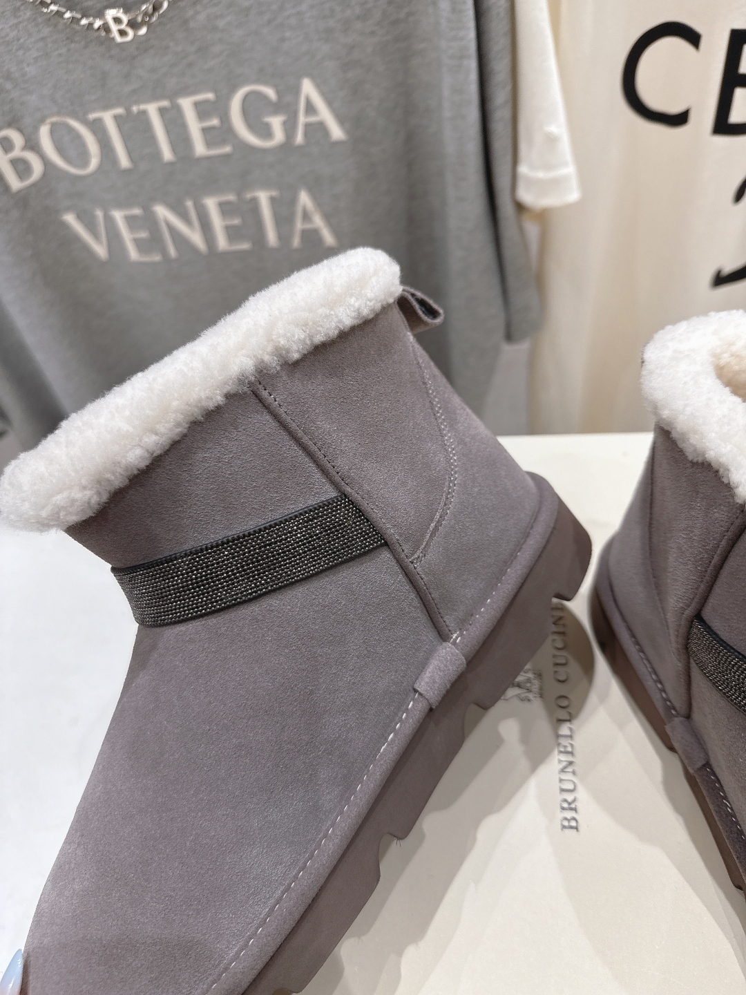 高版本出厂
  Brunello Cucinelli 新款BC秋冬保暖羊毛靴子短靴系列，市场高版本
BC