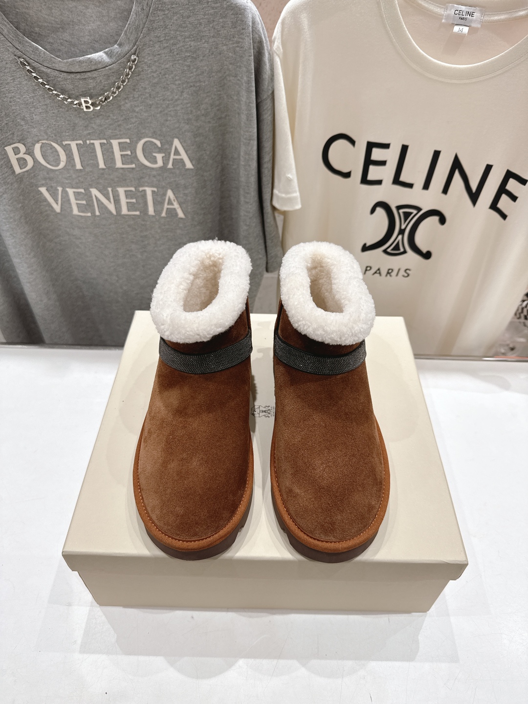 高版本出厂
  Brunello Cucinelli 新款BC秋冬保暖羊毛靴子短靴系列，市场高版本
BC
