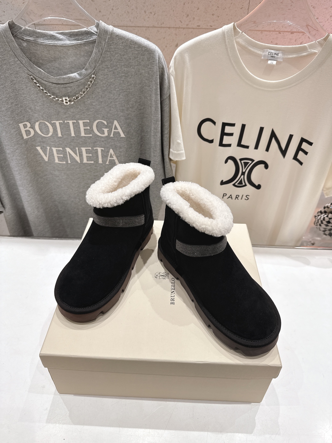 高版本出厂
  Brunello Cucinelli 新款BC秋冬保暖羊毛靴子短靴系列，市场高版本
BC