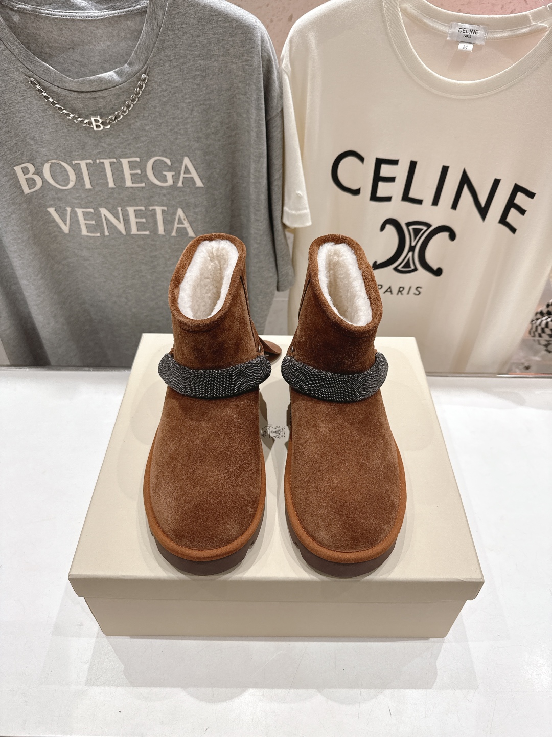 高版本出厂
  Brunello Cucinelli 新款BC秋冬保暖羊毛靴子短靴系列，市场高版本
BC