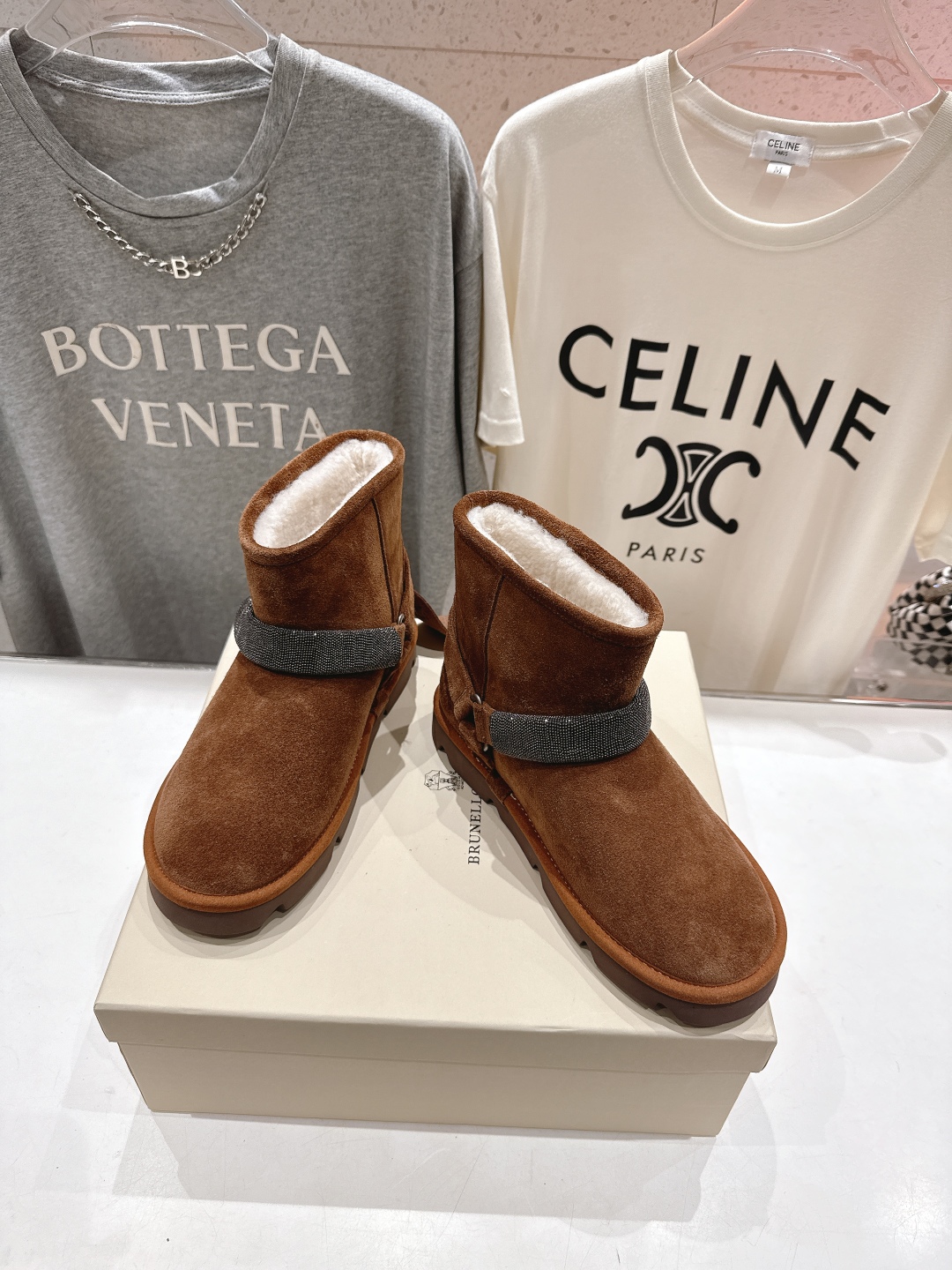 高版本出厂
  Brunello Cucinelli 新款BC秋冬保暖羊毛靴子短靴系列，市场高版本
BC
