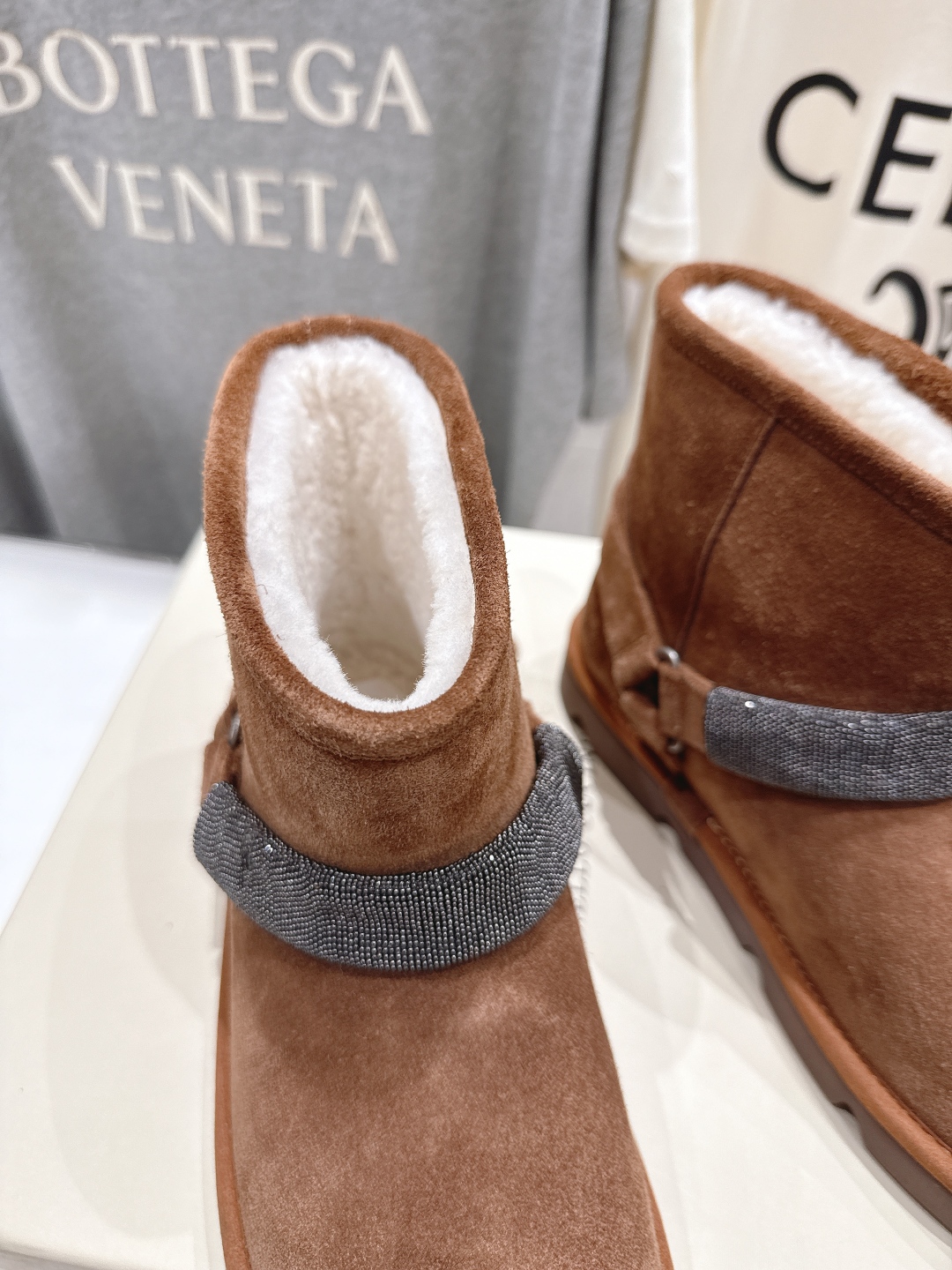 高版本出厂
  Brunello Cucinelli 新款BC秋冬保暖羊毛靴子短靴系列，市场高版本
BC