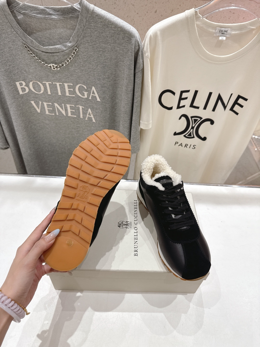 高版本出厂 毛里 Brunello Cucinelli 新款BC秋冬新款羊毛里休闲运动鞋,市场高版本BC