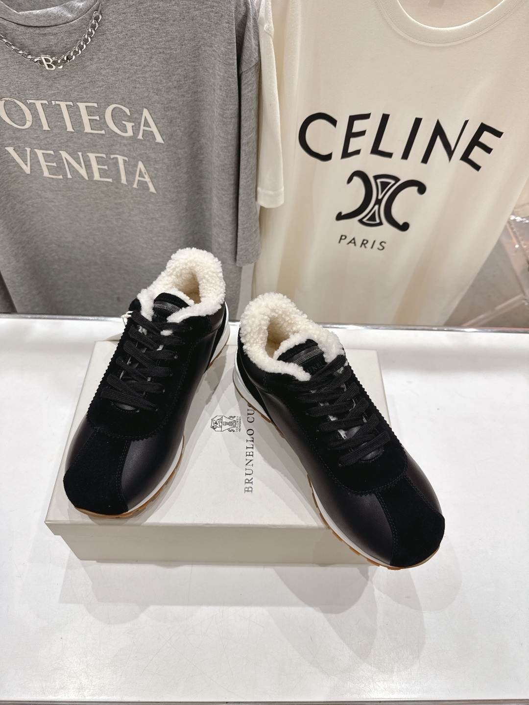 高版本出厂 毛里 Brunello Cucinelli 新款BC秋冬新款羊毛里休闲运动鞋,市场高版本BC