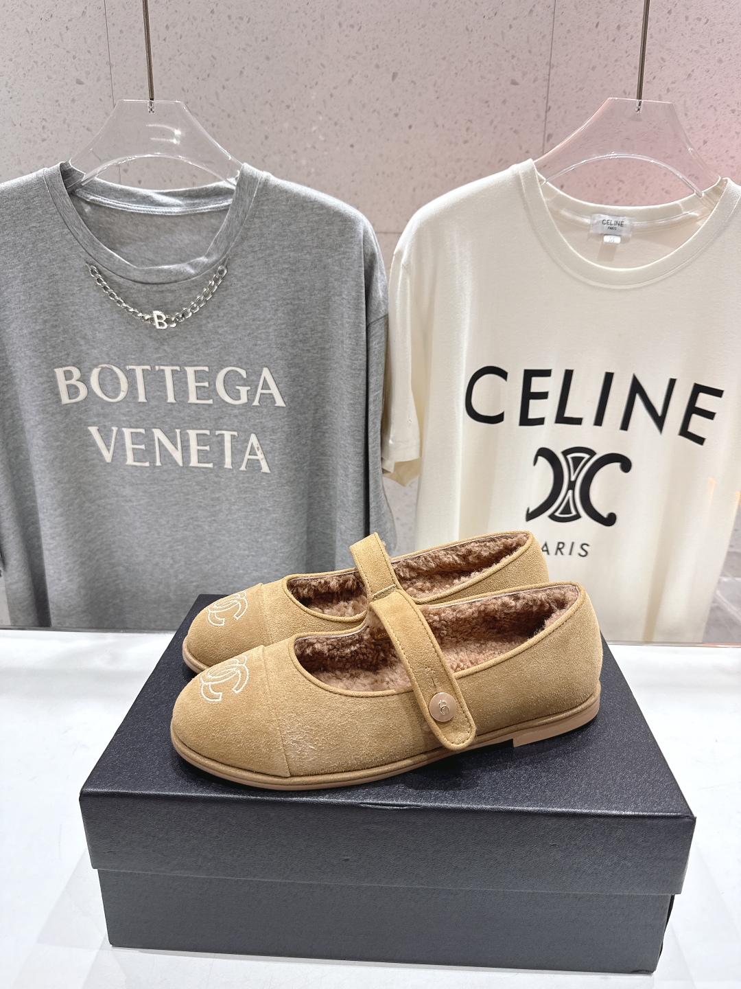 高版本出厂 Chanel.VintageF022 2025ss小香秋冬新款一脚蹬毛毛鞋玛丽珍乐福鞋休闲单