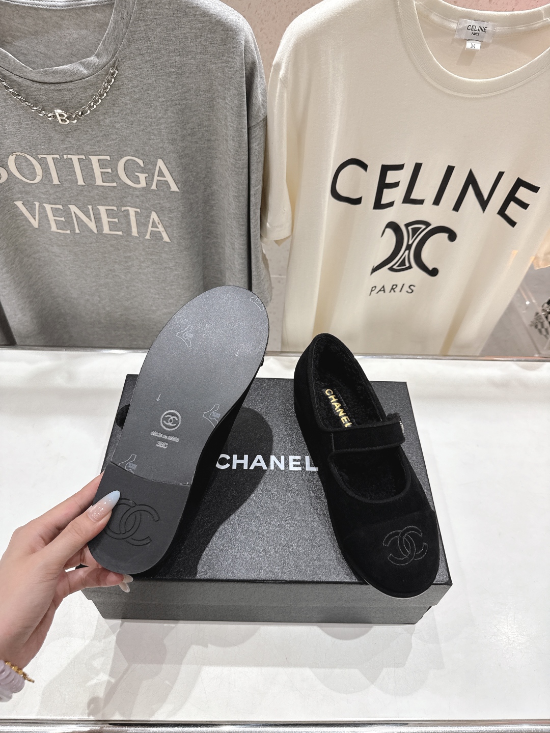 高版本出厂 Chanel.VintageF022 2025ss小香秋冬新款一脚蹬毛毛鞋玛丽珍乐福鞋休闲单