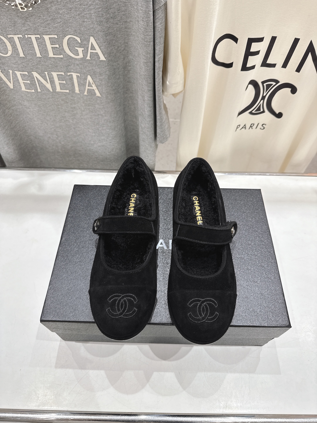 高版本出厂 Chanel.VintageF022 2025ss小香秋冬新款一脚蹬毛毛鞋玛丽珍乐福鞋休闲单