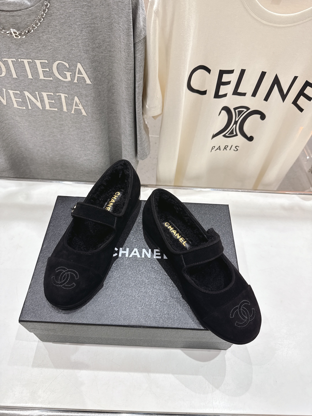 高版本出厂 Chanel.VintageF022 2025ss小香秋冬新款一脚蹬毛毛鞋玛丽珍乐福鞋休闲单