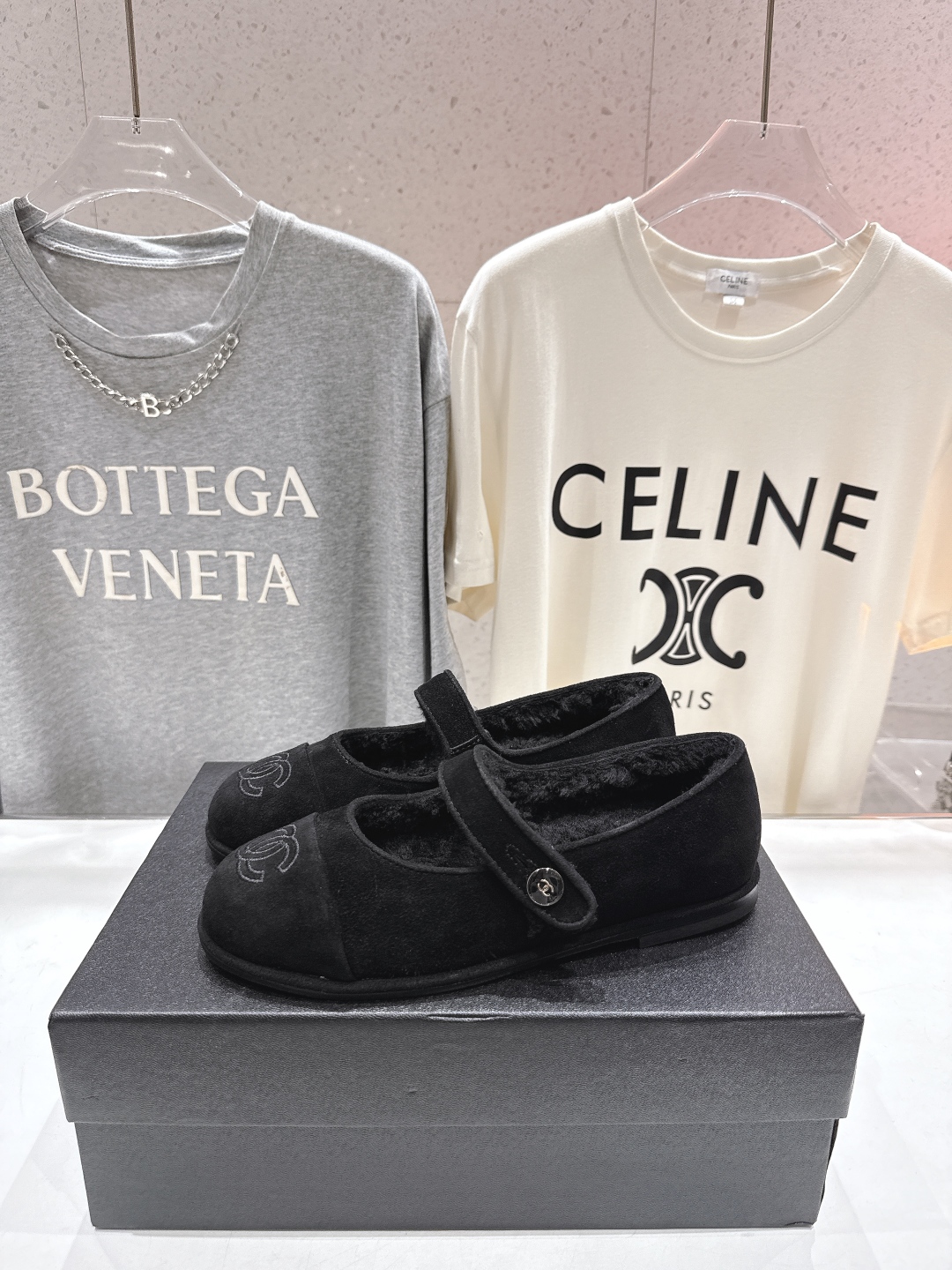 高版本出厂 Chanel.VintageF022 2025ss小香秋冬新款一脚蹬毛毛鞋玛丽珍乐福鞋休闲单