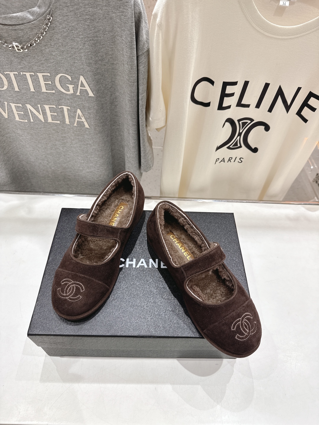 高版本出厂 Chanel.VintageF022 2025ss小香秋冬新款一脚蹬毛毛鞋玛丽珍乐福鞋休闲单
