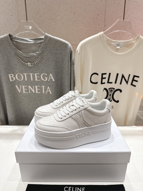 Celine White Leather Lace-Up Logo Sneakers Women's Size 35-40 1 Celine White Leather Lace-Up Logo Sneakers Women's Size 35-40