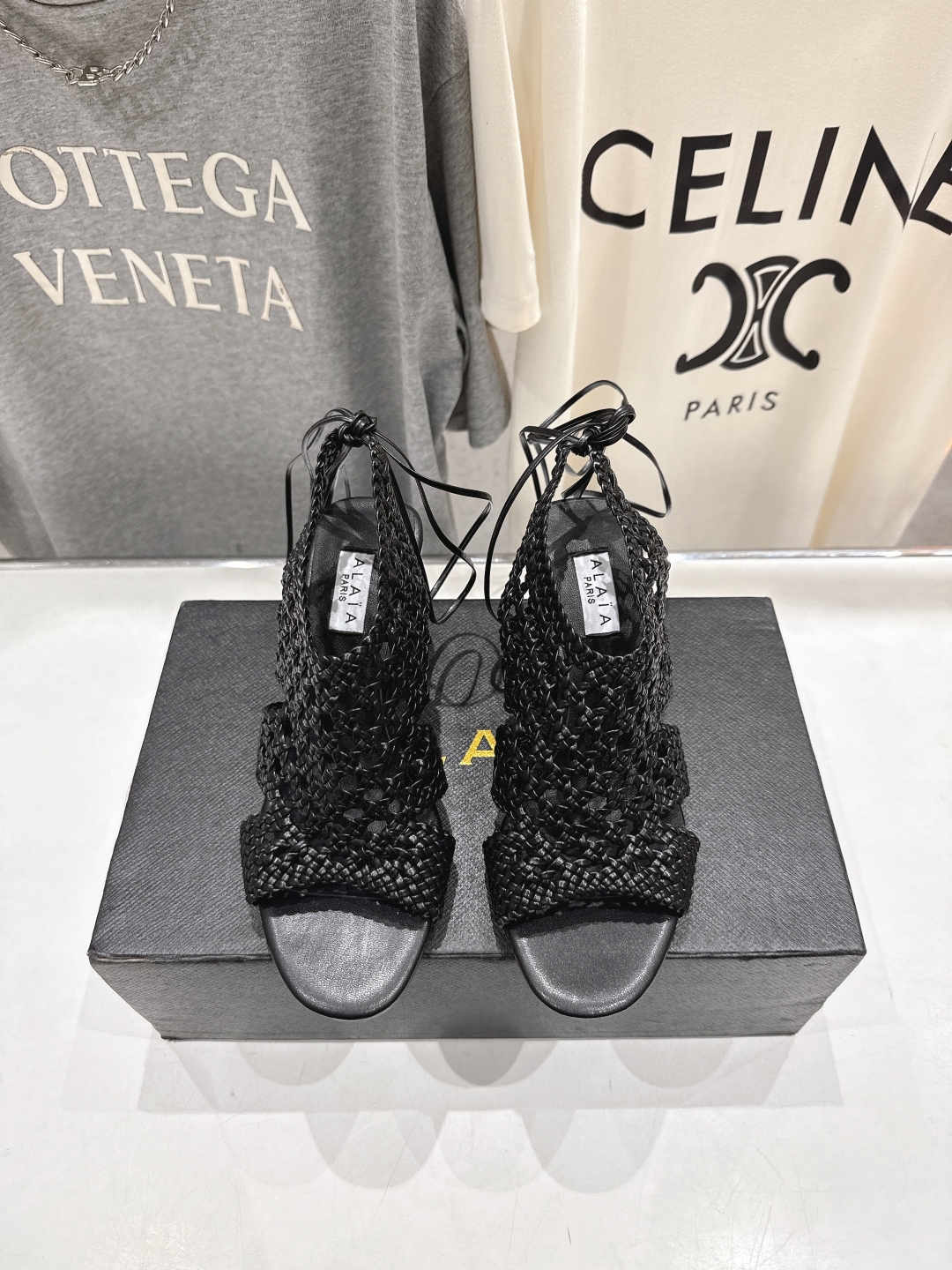 高版本出厂 独家新品 Alaia 阿莱亚25ss/ 走秀款厚底坡跟网面鞋凉鞋 最近超火的一款网面鞋章小蕙