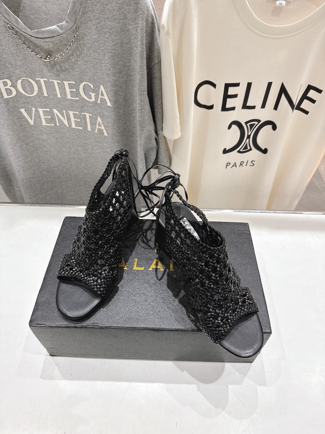高版本出厂 独家新品 Alaia 阿莱亚25ss/ 走秀款厚底坡跟网面鞋凉鞋 最近超火的一款网面鞋章小蕙