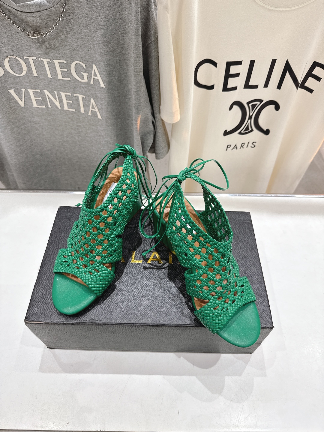 高版本出厂 独家新品 Alaia 阿莱亚25ss/ 走秀款厚底坡跟网面鞋凉鞋 最近超火的一款网面鞋章小蕙