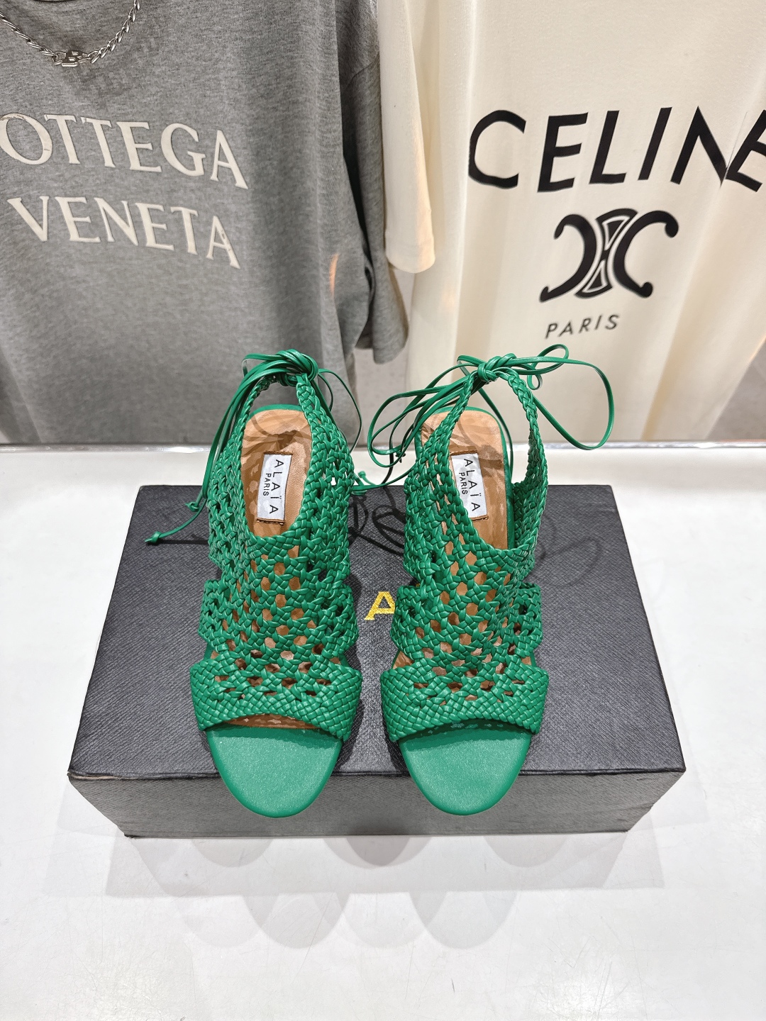 高版本出厂 独家新品 Alaia 阿莱亚25ss/ 走秀款厚底坡跟网面鞋凉鞋 最近超火的一款网面鞋章小蕙