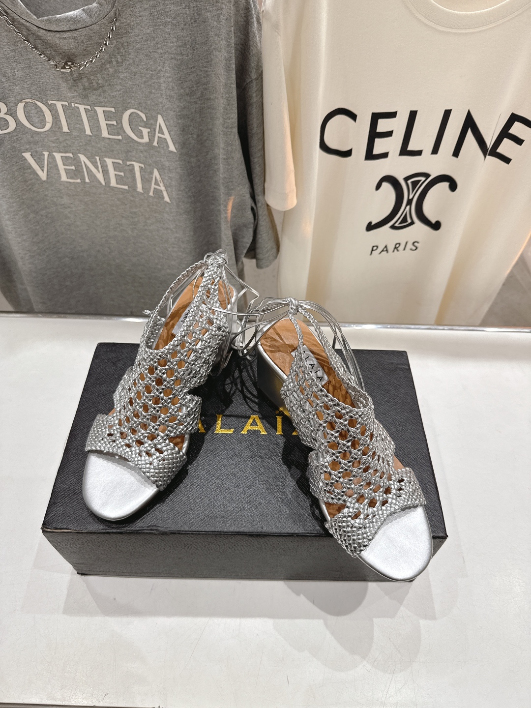 高版本出厂 独家新品 Alaia 阿莱亚25ss/ 走秀款厚底坡跟网面鞋凉鞋 最近超火的一款网面鞋章小蕙