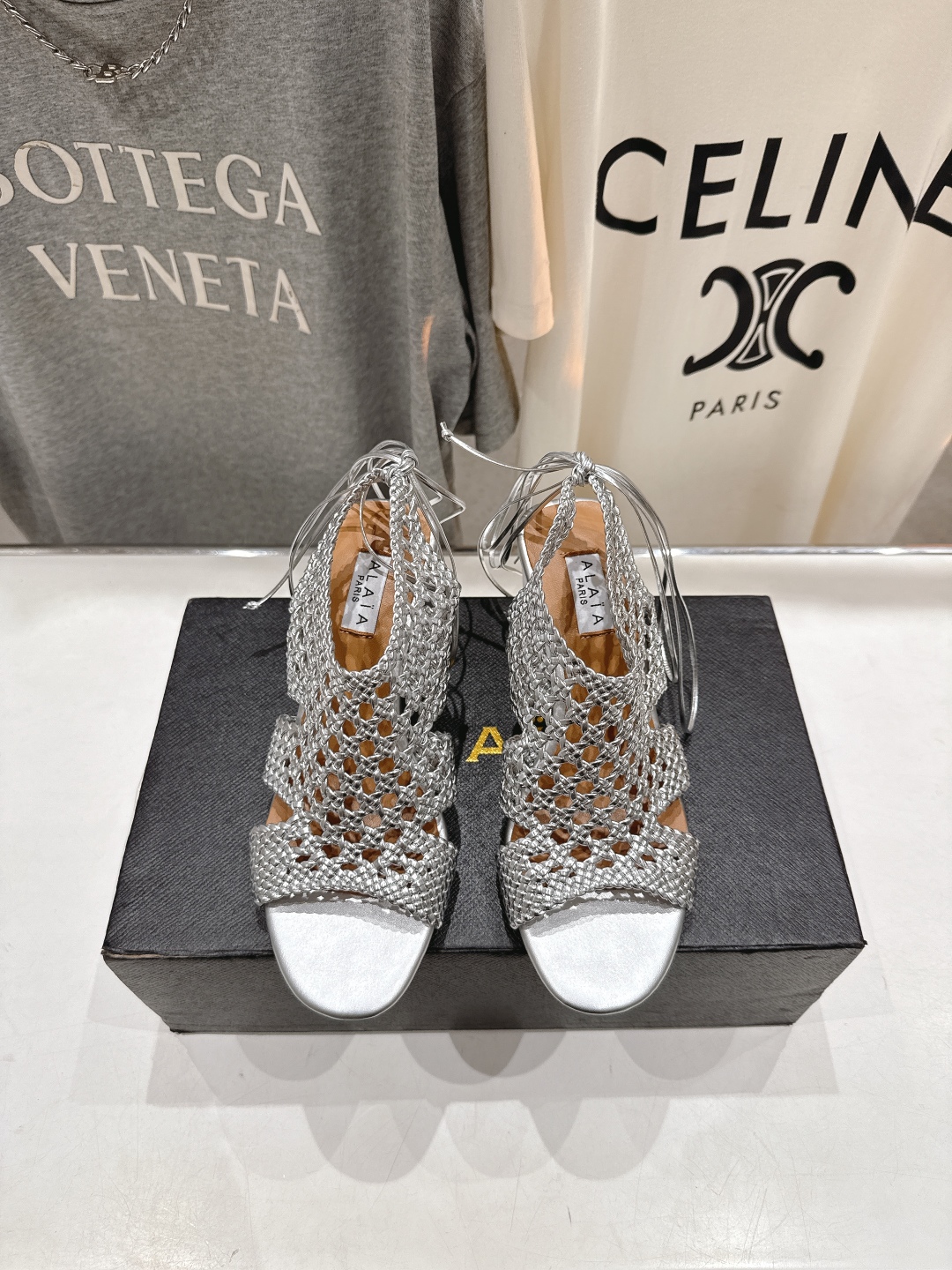 高版本出厂 独家新品 Alaia 阿莱亚25ss/ 走秀款厚底坡跟网面鞋凉鞋 最近超火的一款网面鞋章小蕙