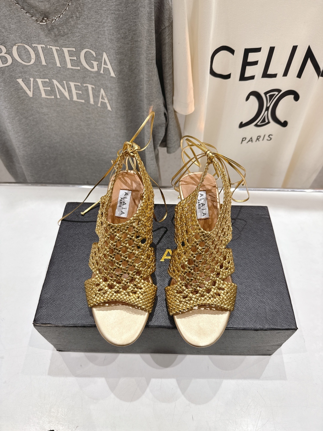 高版本出厂 独家新品 Alaia 阿莱亚25ss/ 走秀款厚底坡跟网面鞋凉鞋 最近超火的一款网面鞋章小蕙