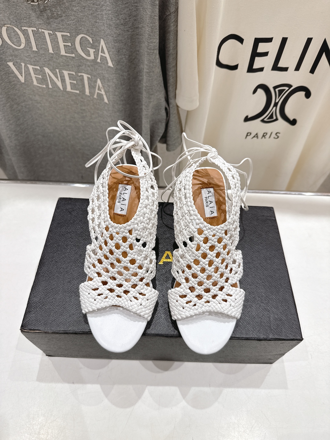 高版本出厂 独家新品 Alaia 阿莱亚25ss/ 走秀款厚底坡跟网面鞋凉鞋 最近超火的一款网面鞋章小蕙