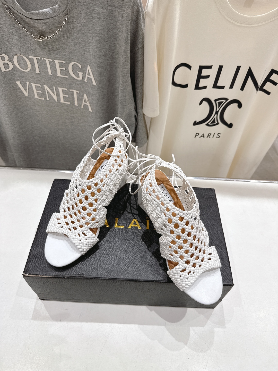 高版本出厂 独家新品 Alaia 阿莱亚25ss/ 走秀款厚底坡跟网面鞋凉鞋 最近超火的一款网面鞋章小蕙