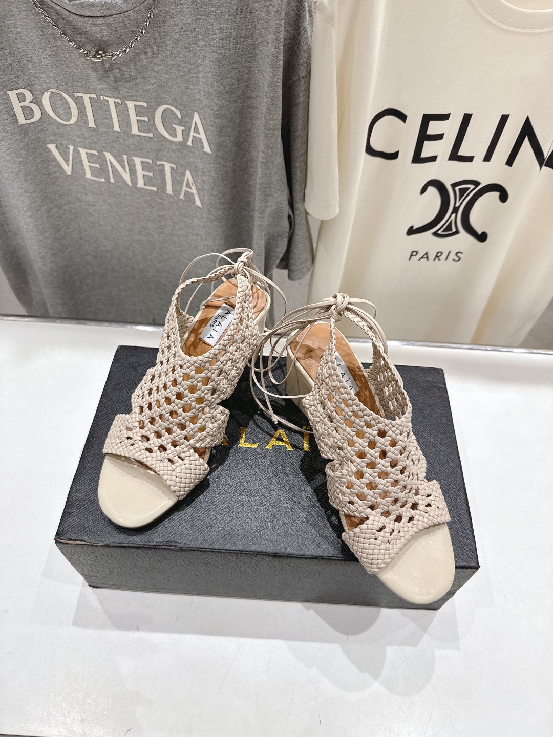 高版本出厂 独家新品 Alaia 阿莱亚25ss/ 走秀款厚底坡跟网面鞋凉鞋 最近超火的一款网面鞋章小蕙