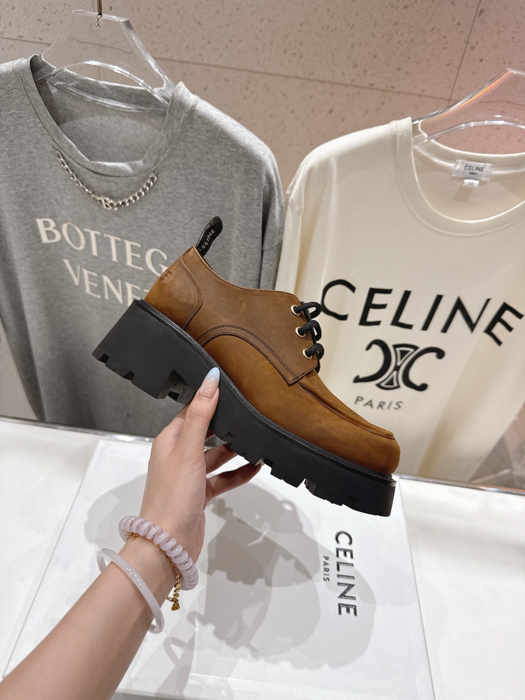 高版本出厂 CELINE*赛琳2025ss新款复古厚底乐福鞋休闲鞋网红爆款来袭！各大网红抢先体验、Cel