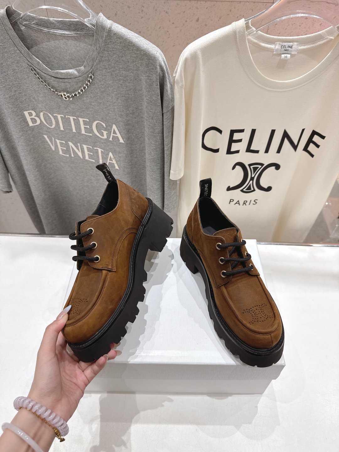 高版本出厂 CELINE*赛琳2025ss新款复古厚底乐福鞋休闲鞋网红爆款来袭！各大网红抢先体验、Cel