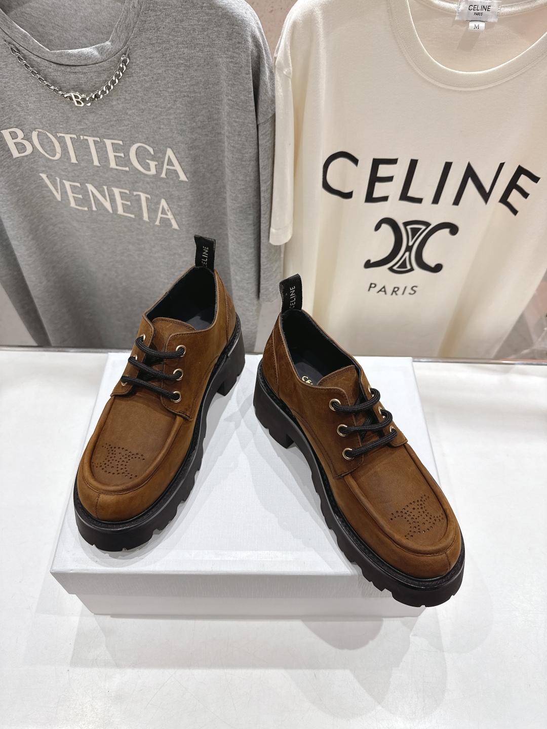 高版本出厂 CELINE*赛琳2025ss新款复古厚底乐福鞋休闲鞋网红爆款来袭！各大网红抢先体验、Cel