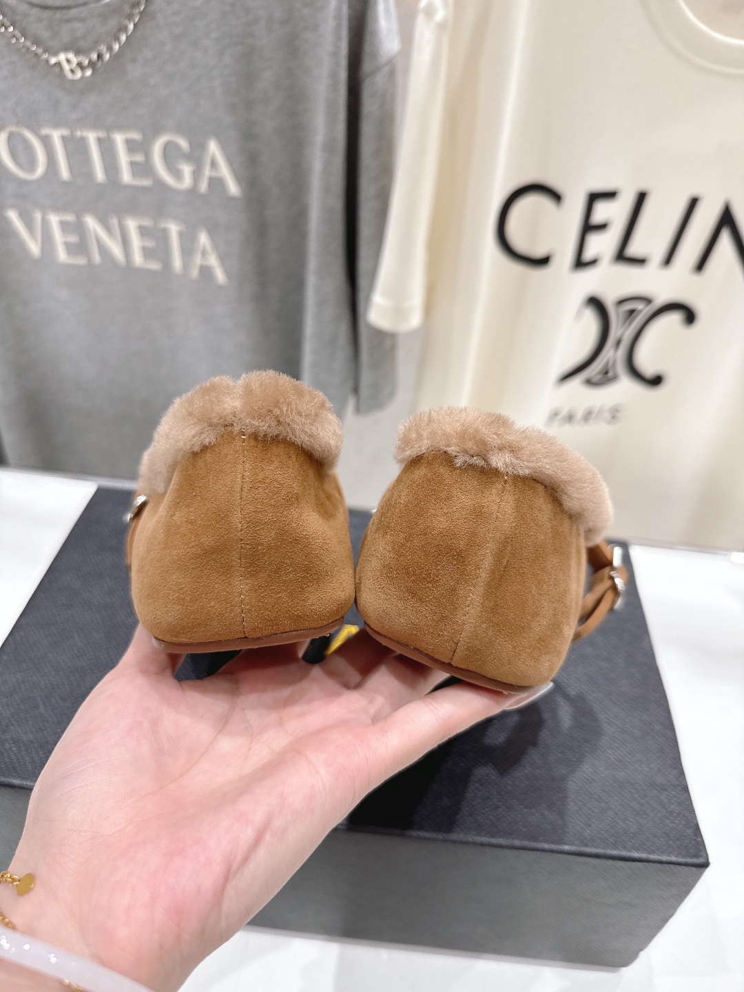 高版本出厂 毛里 独家新品 Alaia 阿莱亚25ss/秋冬走秀款平底羊毛里玛丽珍芭蕾舞鞋休闲鞋章小蕙同