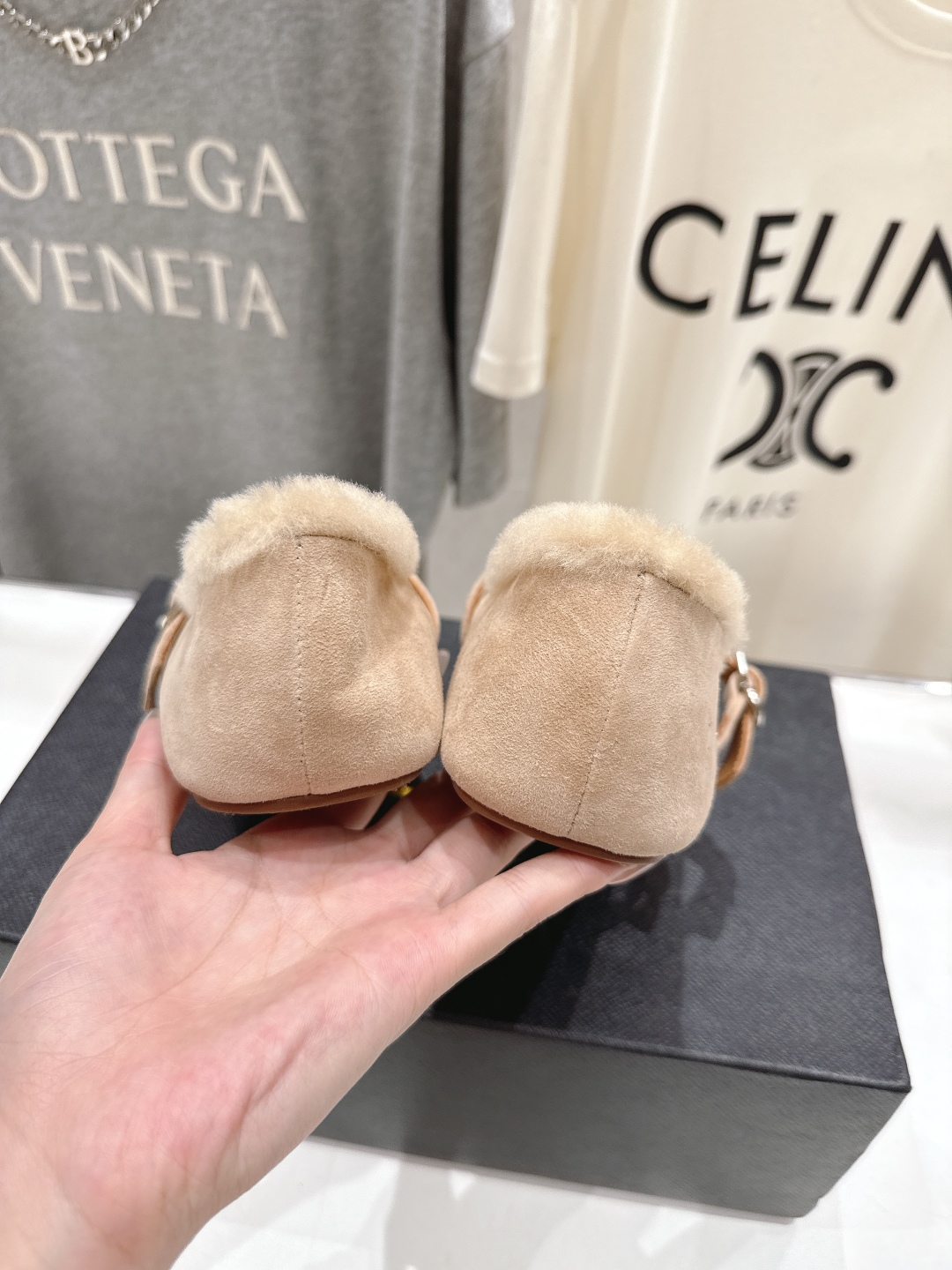 高版本出厂 毛里 独家新品 Alaia 阿莱亚25ss/秋冬走秀款平底羊毛里玛丽珍芭蕾舞鞋休闲鞋章小蕙同