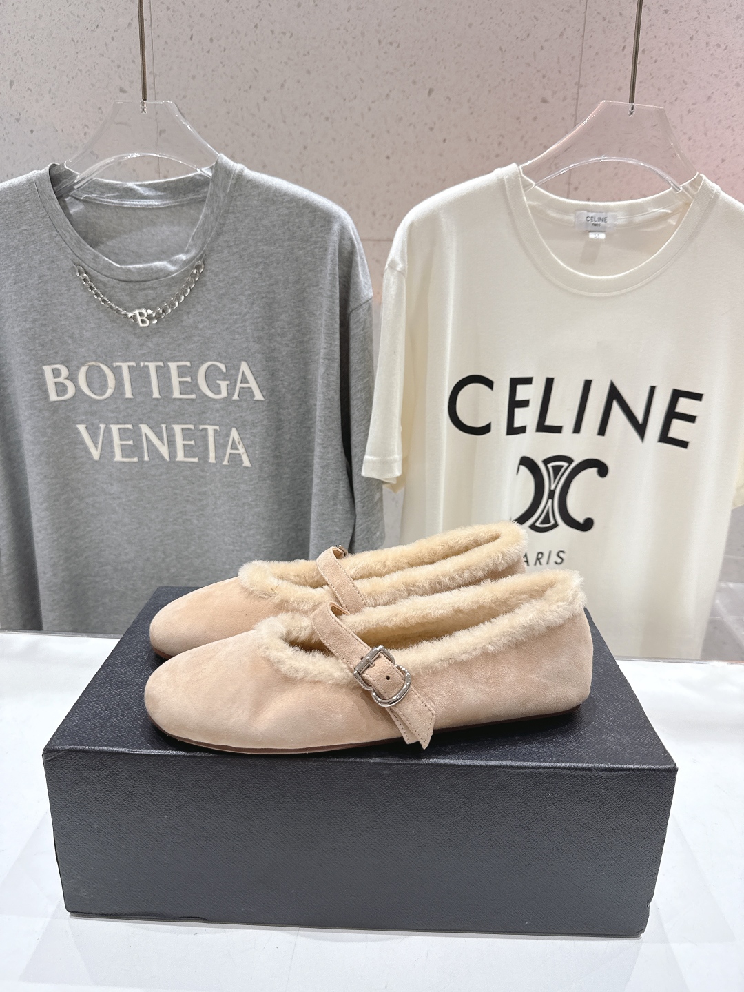 高版本出厂 毛里 独家新品 Alaia 阿莱亚25ss/秋冬走秀款平底羊毛里玛丽珍芭蕾舞鞋休闲鞋章小蕙同