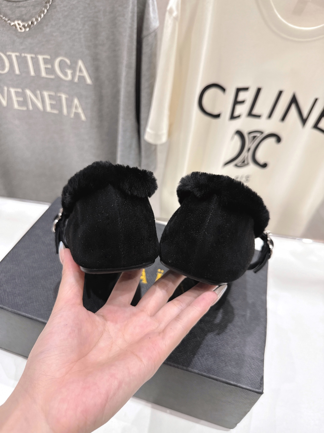 高版本出厂 毛里 独家新品 Alaia 阿莱亚25ss/秋冬走秀款平底羊毛里玛丽珍芭蕾舞鞋休闲鞋章小蕙同