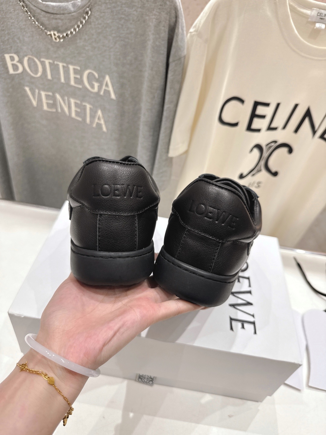 高版本出厂 情侣款 LOEWE/罗意威 25ss秋冬新款Jambo板鞋绑带复古英伦风小白鞋休闲鞋~市场高