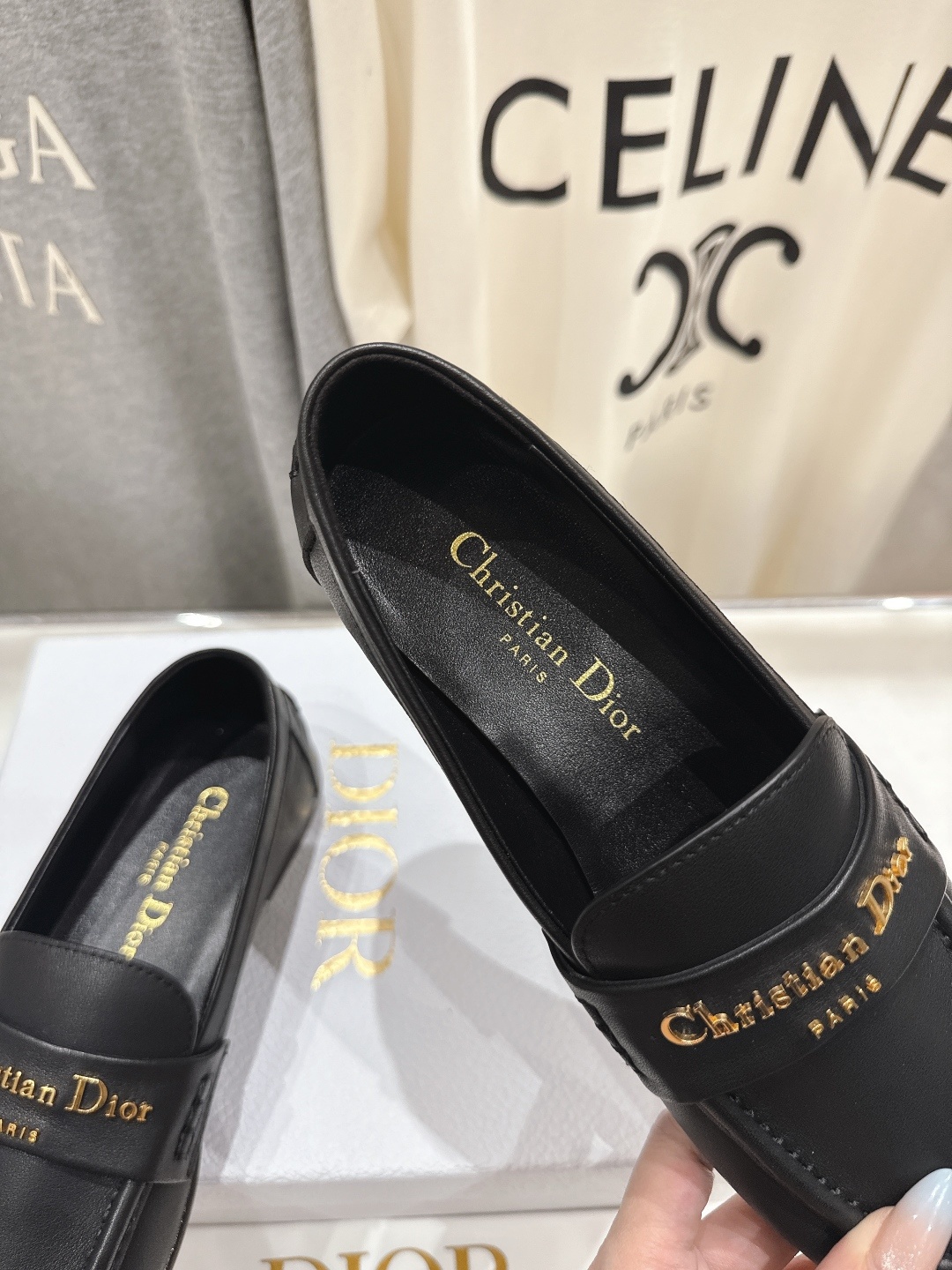 高版本出厂 Dior/迪奥D家F026 25ss早秋新款一脚蹬乐福鞋平底鞋驾车鞋~顶级品质⚠️购入原版,