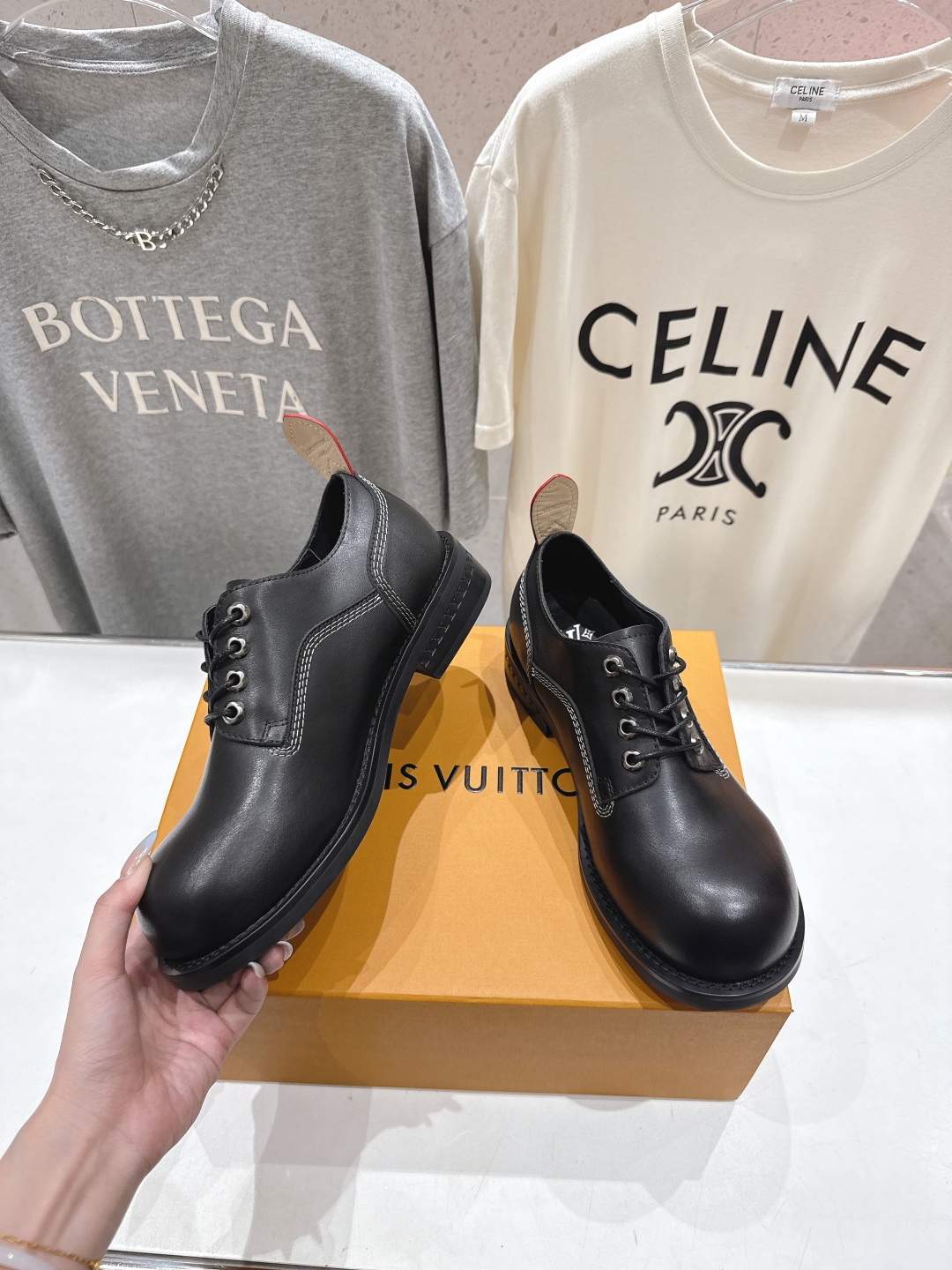 高版本出厂 只有男码 LOUIS VUITTON ss25 LV驴牌新款厚底系带大头鞋男士休闲鞋乐福鞋本