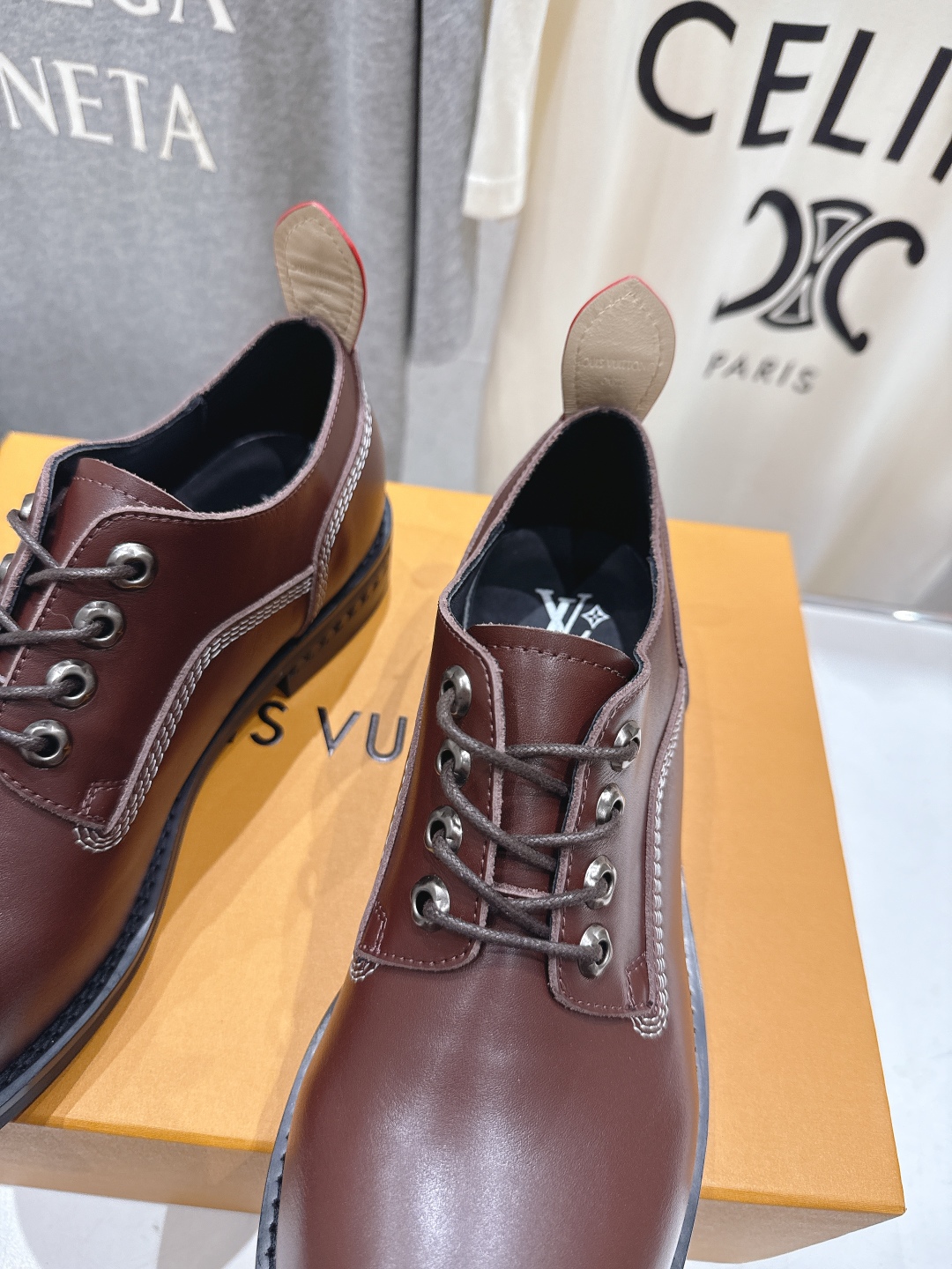 高版本出厂 只有男码 LOUIS VUITTON ss25 LV驴牌新款厚底系带大头鞋男士休闲鞋乐福鞋本